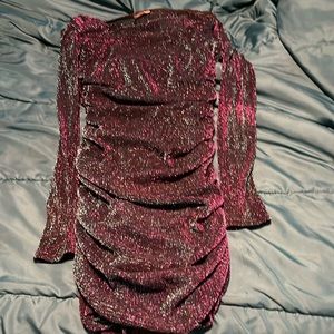 Fashion nova shimmer runched dress